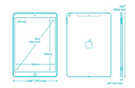 ipad 3 dimensions.